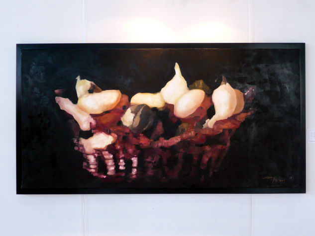 Canasta con calabazas Oil Canvas Still Life Paintings