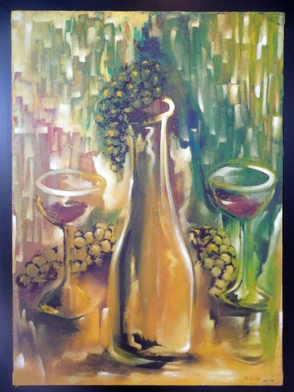 Vino sobre vino Oil Canvas Still Life Paintings