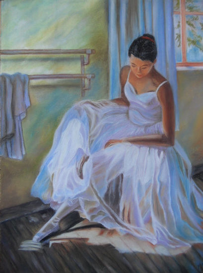 DESCANSO Pastel Card Figure Painting