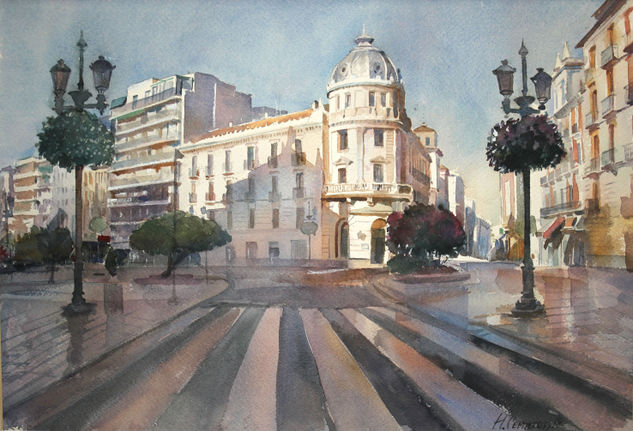 Vista de Granada Watercolour Paper Landscaping