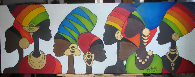 Africa Mixed media Canvas Portrait