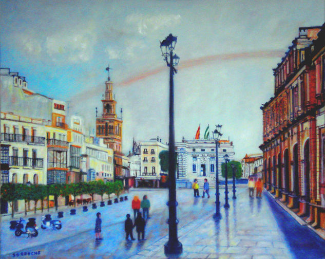 sevilla 3 Oil Canvas Landscaping