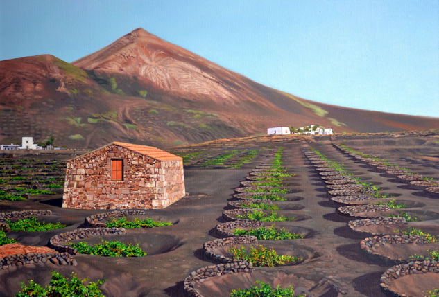 La Geria (Lanzarote) Óleo Lienzo Paisaje