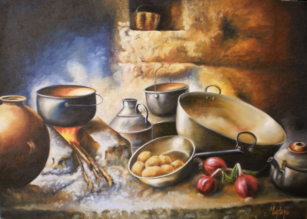 cocina campestre Oil Canvas Landscaping