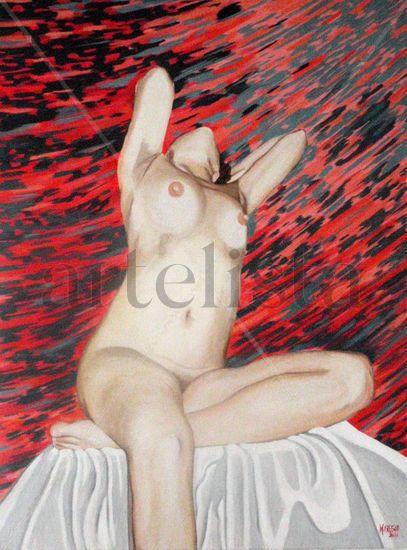 Cesárea, homenaje a la vida Oil Canvas Nude Paintings