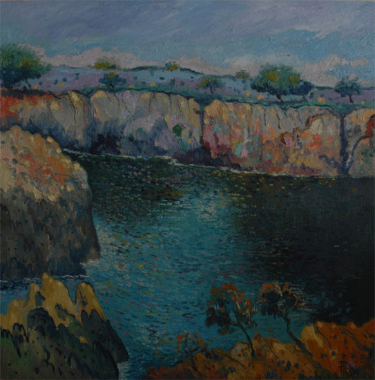 cala mallorca Oil Canvas Landscaping