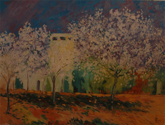 almendros tarragona Oil Canvas Landscaping