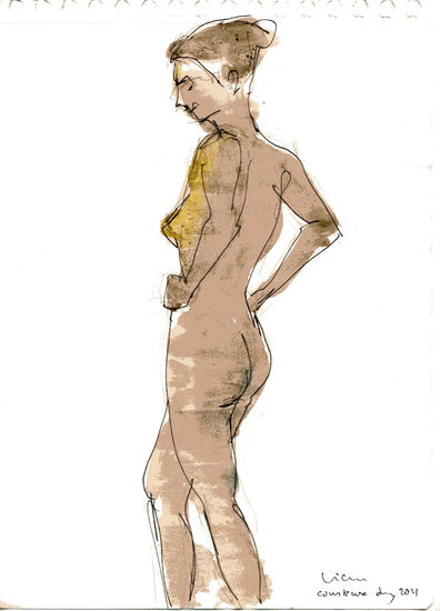 Constanza_02 Watercolour Paper Nude Paintings