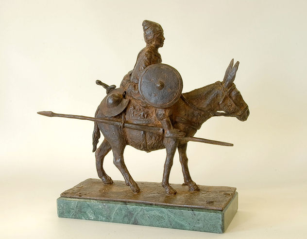 sancho con las armas del quijote