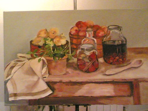 mesa licores Oil Canvas Still Life Paintings