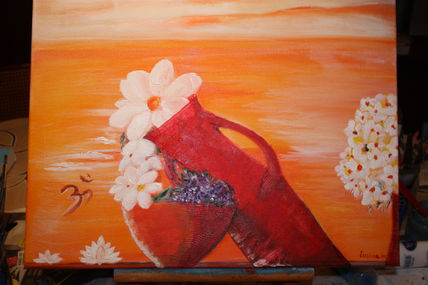 Flores en vasijas