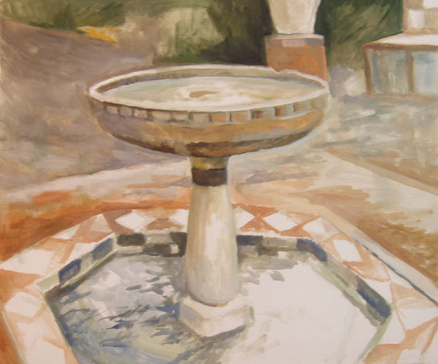 Fuente en los Jardines de Murillo, Sevilla Oil Canvas Landscaping