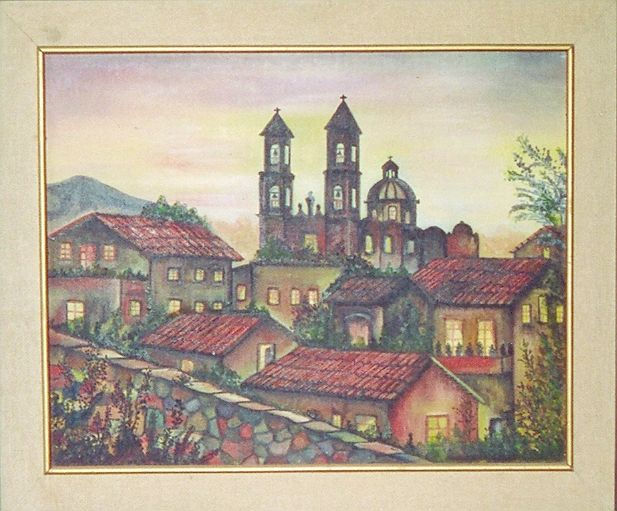 TAXCO DE NOCHE Oil Canvas Landscaping