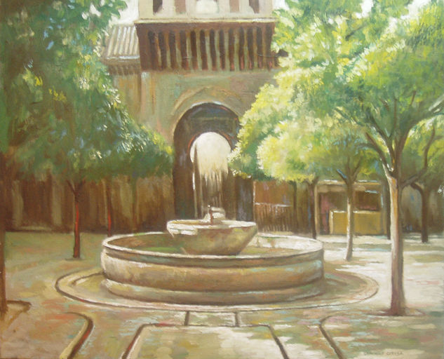 Patio de Los Naranjos, Sevilla Oil Canvas Landscaping