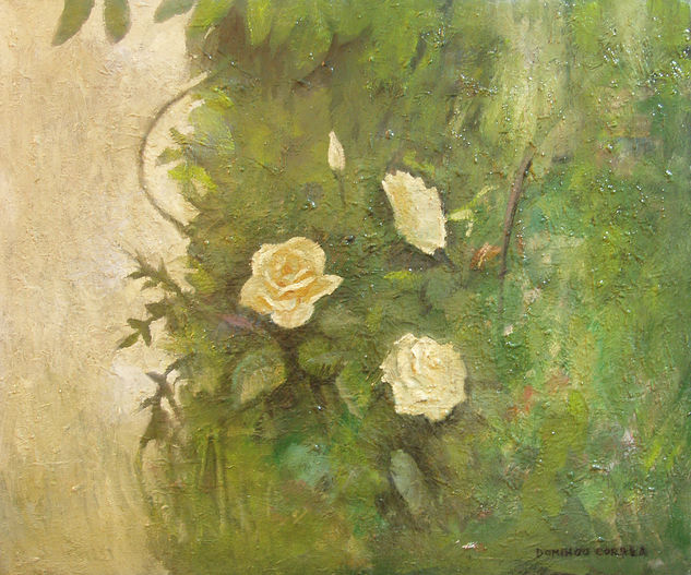 Tres rosas Oil Canvas Landscaping