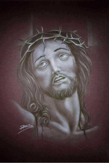 Cristo de La Luz Pastel Papel Retrato