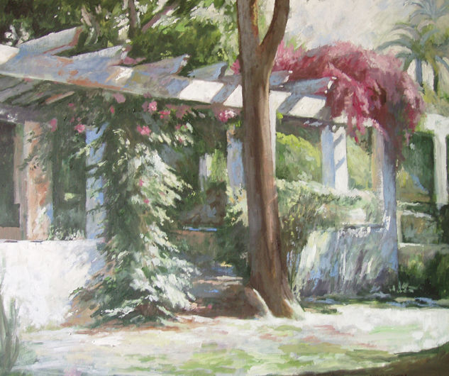 Bouganvillea II Oil Canvas Landscaping