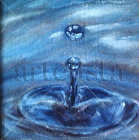 Gota de agua fase II Oil Canvas Landscaping