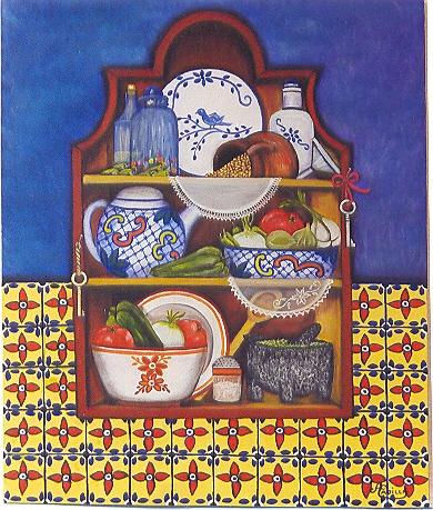 NICHO POBLANO Oil Canvas Still Life Paintings