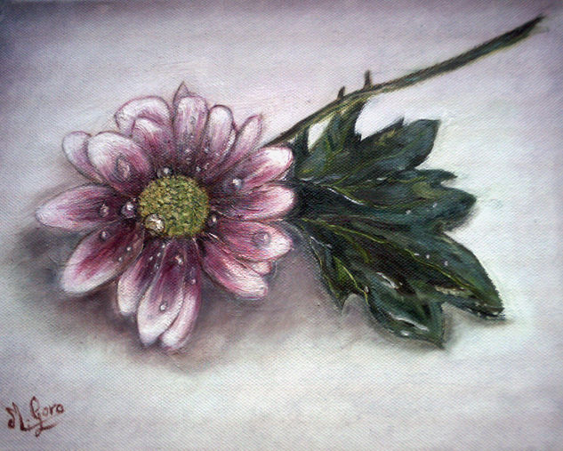 Flor rosa Oil Canvas Floral Painting