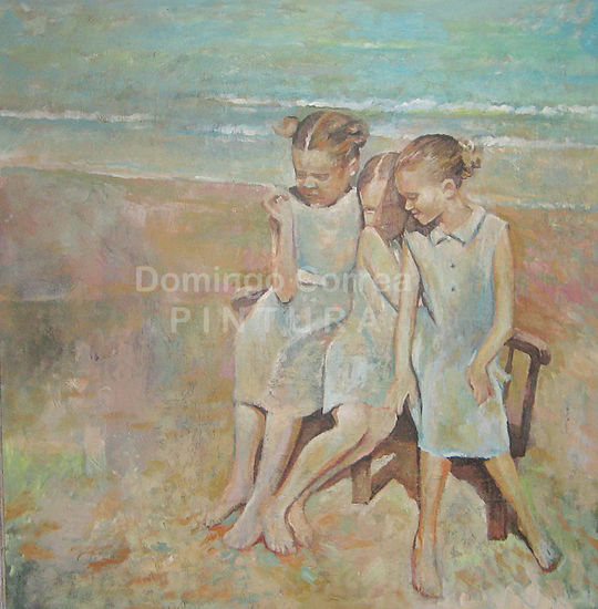 Las tres niñas Oil Canvas Landscaping