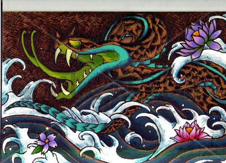 Snake and flowers