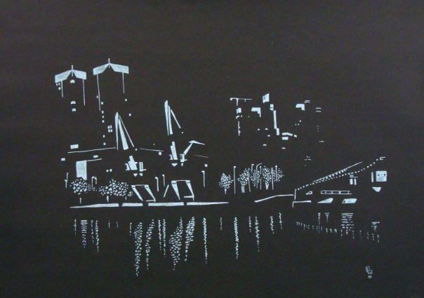 Nocturno en puerto madero