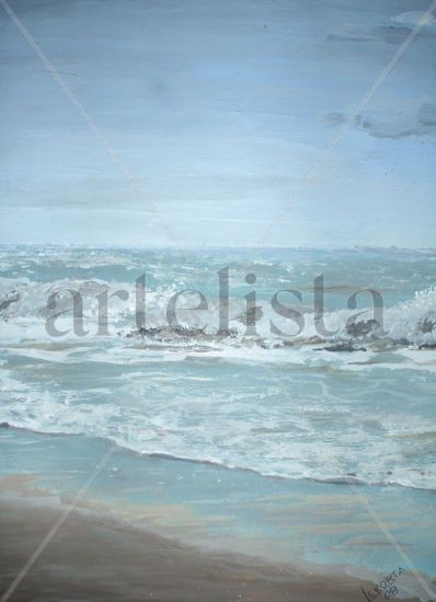 fria tarde en mar del tuyu Acrylic Canvas Marine Painting