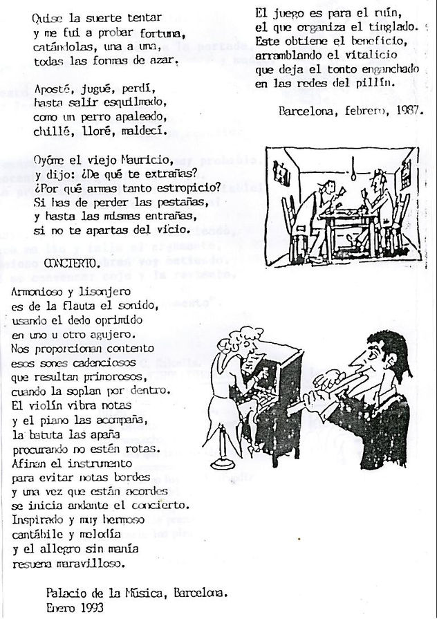 poesías y dibujos.