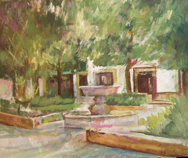 Plaza de doña Elvira II Oil Canvas Landscaping