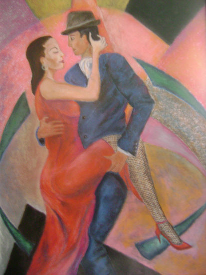 Tango en Rojo Pastel Cartulina Figura