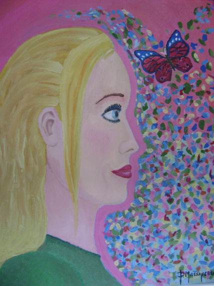 Mujer con mariposa