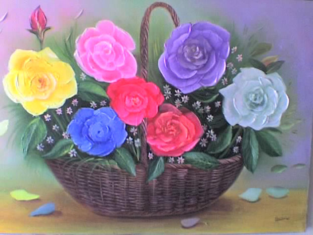 Flores Oil Canvas Still Life Paintings