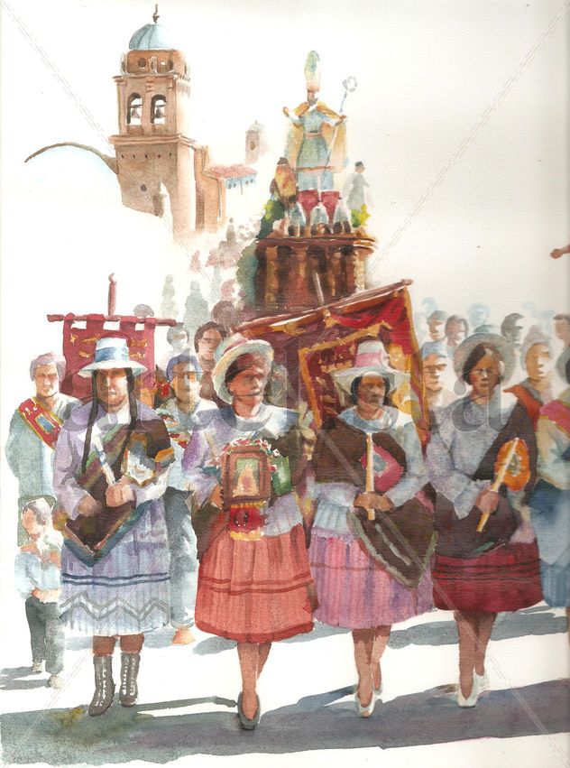PROCESION  RELIGIOSA  EN EL CUZCO