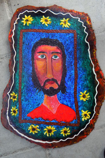 christ Acrylic Panel Figure Painting