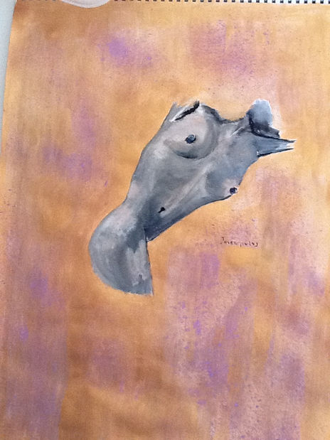 A nude woman