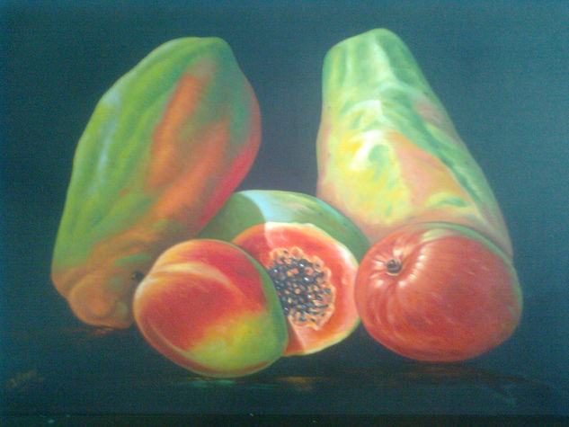 LECHOZAS Y MANGOS Oil Canvas Still Life Paintings