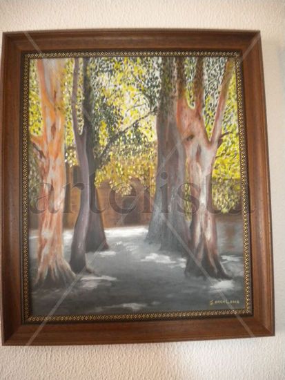 Camino de arboles Oil Canvas Landscaping