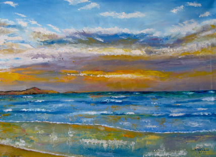 Atardecer en el mar