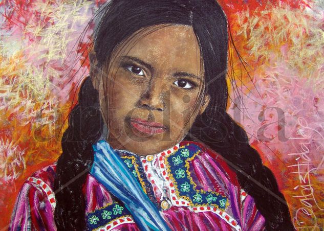 Vivan los que aman sus raíces y su sangre ~  Love your blood and heritage~ Pastel Papel Retrato