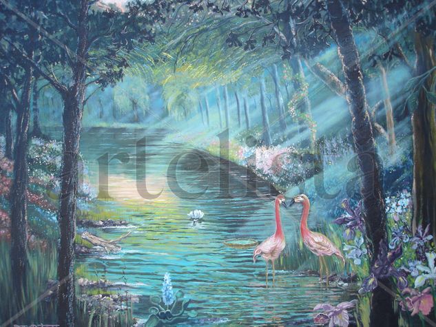 Un Lugar Secreto Oil Canvas Landscaping