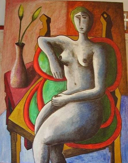 mujer y sillon