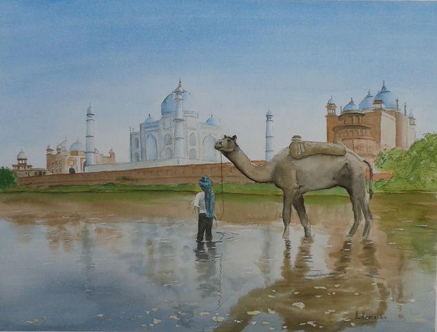 Taj Mahal Watercolour Paper Landscaping