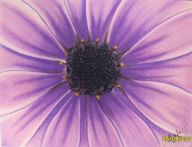 La flor morada Pastel Papel Floral