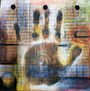 Transfer y pastel sobre madera