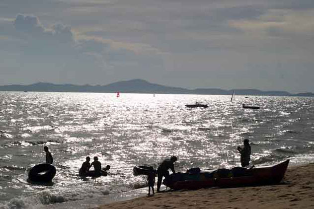 atardecer playa