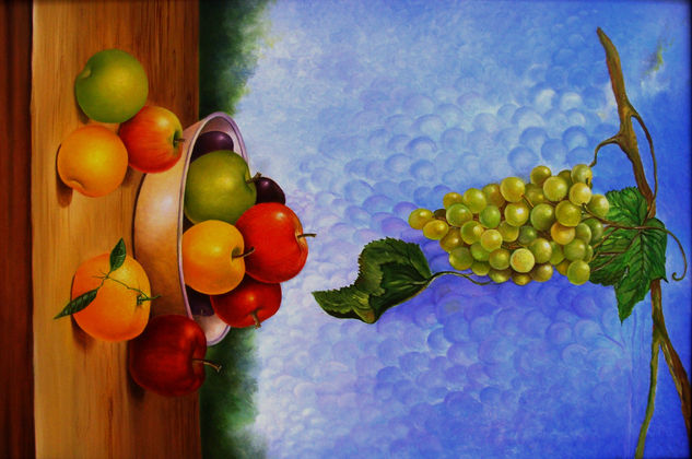 LA VID EN MI VENTANA Oil Canvas Still Life Paintings