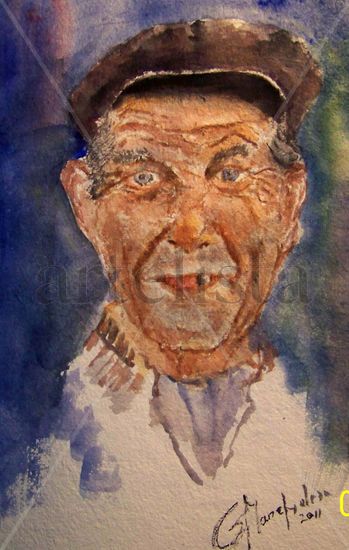 Don José Watercolour Canvas Portrait