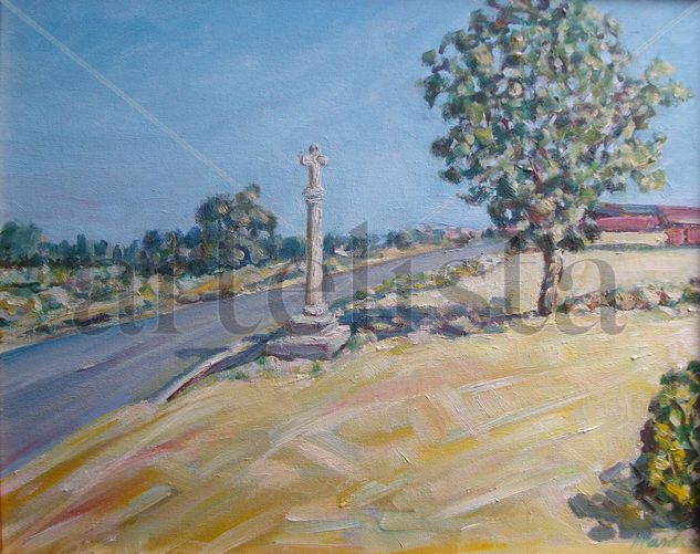 Carretera antigua Oil Canvas Landscaping