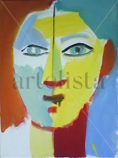 Rostro 2011 Gouache Canvas Figure Painting